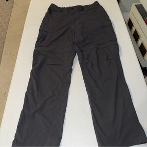 REI Co-Op Convertible Cargo Pants Mens 34x32 Gray Nylon Spandex Outdoors Hiking